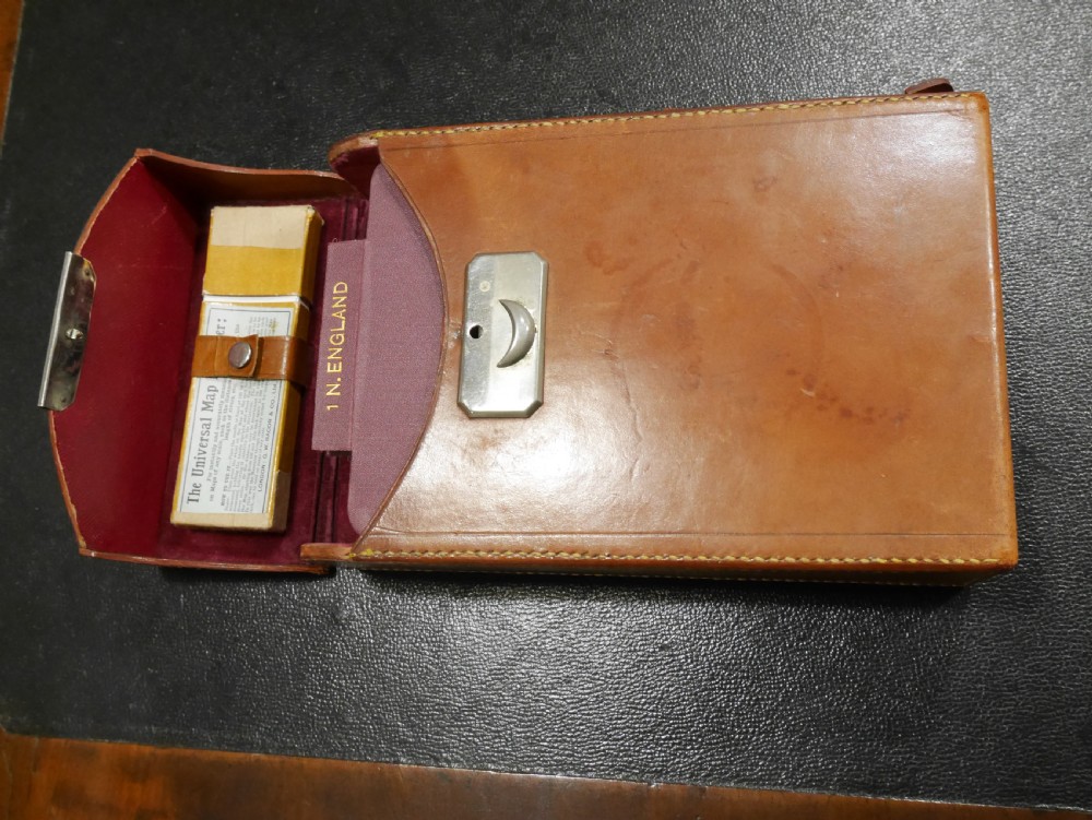 G W Bacon Leather Cased Set of Motoring Maps View III