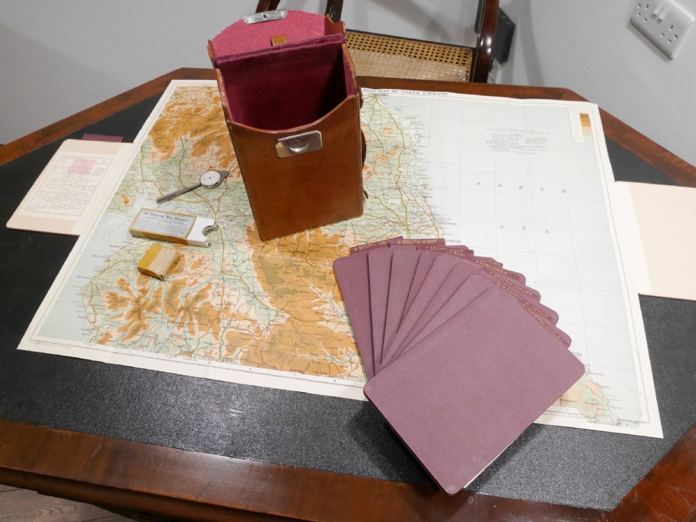 G W Bacon Leather Cased Set of Motoring Maps View XI