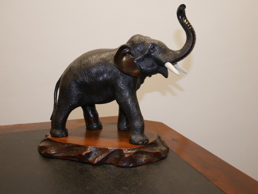 Meiji Period Bronze Elephant