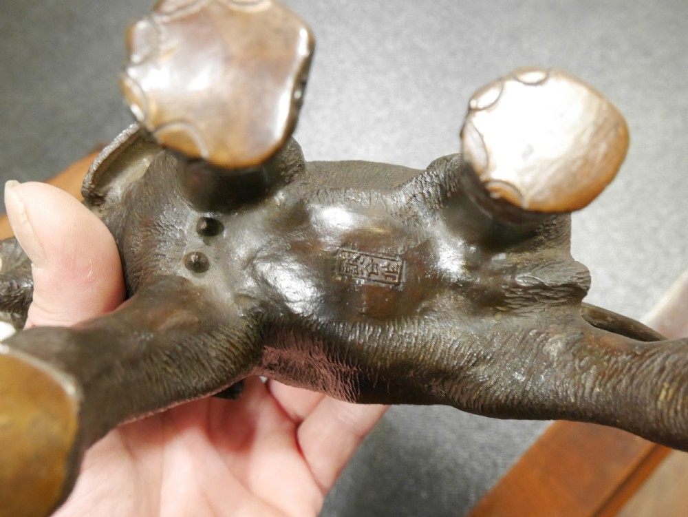 Meiji Period Bronze Elephant View III