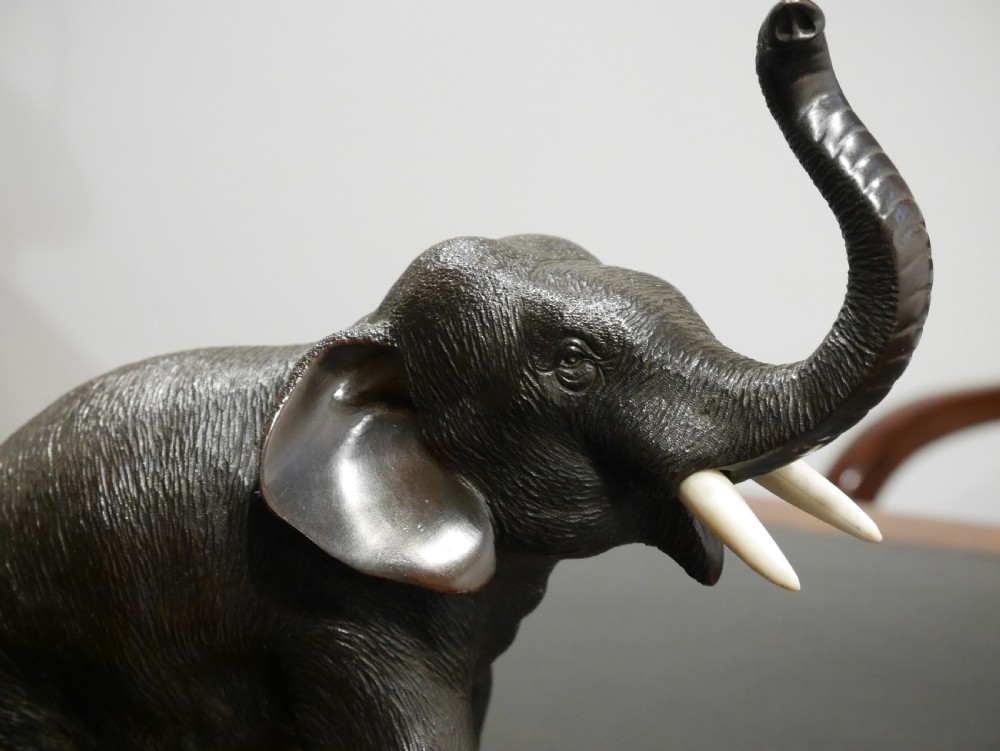 Meiji Period Bronze Elephant View IV