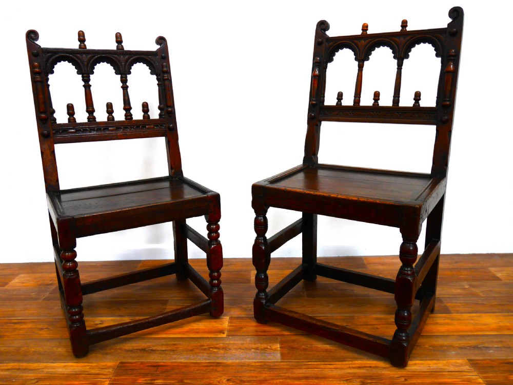Pair of Seventeenth Century Derbyshire Chairs