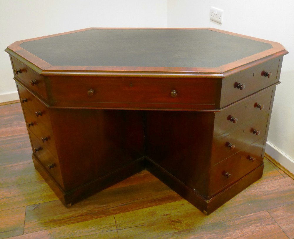 Unusual Victorian Mahogany Desk