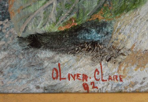 PAIR OF STILL LIFE OIL PAINTINGS OF FRUIT AND FLOWERS BY OLIVER CLARE - ADDITIONAL PHOTO 8