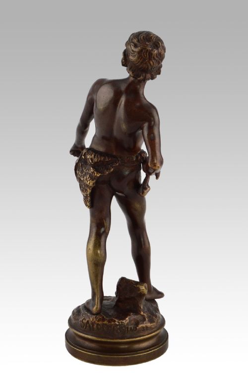 BRONZE SCULPTURE OF DAVID BY LOUIS AUGUSTE MOREAU - ADDITIONAL PHOTO 2