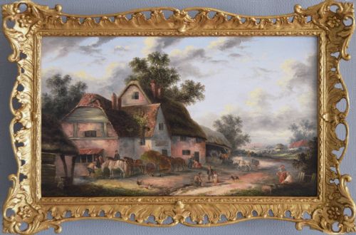 LANDSCAPE OIL PAINTING OF A VILLAGE BY GEORGINA LARA - ADDITIONAL PHOTO 2