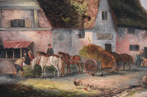 LANDSCAPE OIL PAINTING OF A VILLAGE BY GEORGINA LARA - ADDITIONAL PHOTO 4