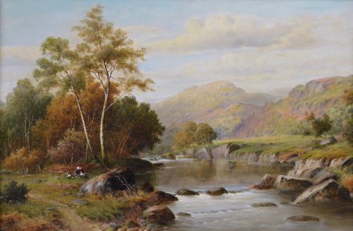 WELSH LANDSCAPE OIL PAINTING OF THE RIVER MAWDDACH BY WILLIAM MANDER - ADDITIONAL PHOTO 1