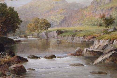 WELSH LANDSCAPE OIL PAINTING OF THE RIVER MAWDDACH BY WILLIAM MANDER - ADDITIONAL PHOTO 3