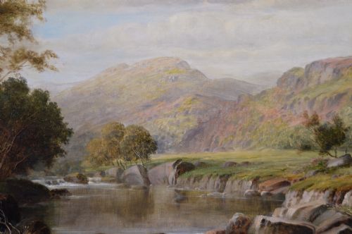WELSH LANDSCAPE OIL PAINTING OF THE RIVER MAWDDACH BY WILLIAM MANDER - ADDITIONAL PHOTO 4