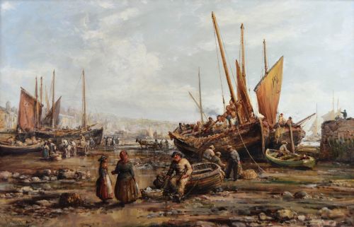 SEASCAPE OIL PAINTING OF PENZANCE HARBOUR BY WILLIAM EDWARD WEBB - ADDITIONAL PHOTO 1