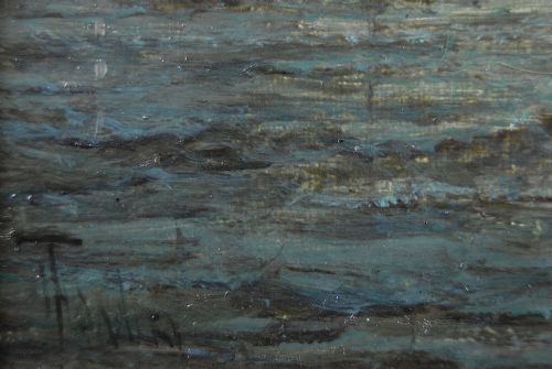PAIR OF SEASCAPE OIL PAINTINGS OF SHIPPING AT ROCHESTER ON THE MEDWAY BY HUBERT THORNLEY - ADDITIONAL PHOTO 5