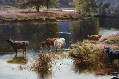 MOUNTAINOUS SCOTTISH RIVER LANDSCAPE OIL PAINTING BY SIDNEY RICHARD PERCY - ADDITIONAL PHOTO 6