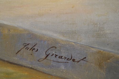 HISTORICAL GENRE OIL PAINTING OF A COUPLE ELOPING BY JULES GIRARDET - ADDITIONAL PHOTO 7