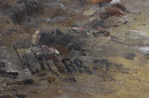 SEASCAPE OIL PAINTING OF DOUGLAS HARBOUR BY WILLIAM EDWARD WEBB - ADDITIONAL PHOTO 7