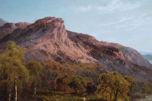 WELSH RIVER LANDSCAPE OIL PAINTING NEAR BETWSYCOED BY ALFRED DE BREANSKI - ADDITIONAL PHOTO 7