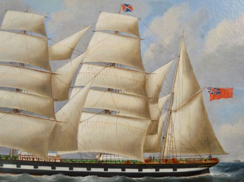 SEASCAPE OIL PAINTING OF A SHIP OFF THE SCOTTISH COAST BY RICHARD BALL SPENCER - ADDITIONAL PHOTO 4
