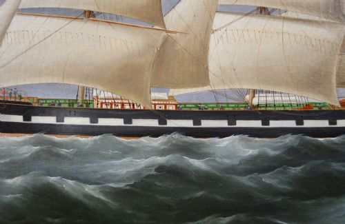 SEASCAPE OIL PAINTING OF A SHIP OFF THE SCOTTISH COAST BY RICHARD BALL SPENCER - ADDITIONAL PHOTO 6