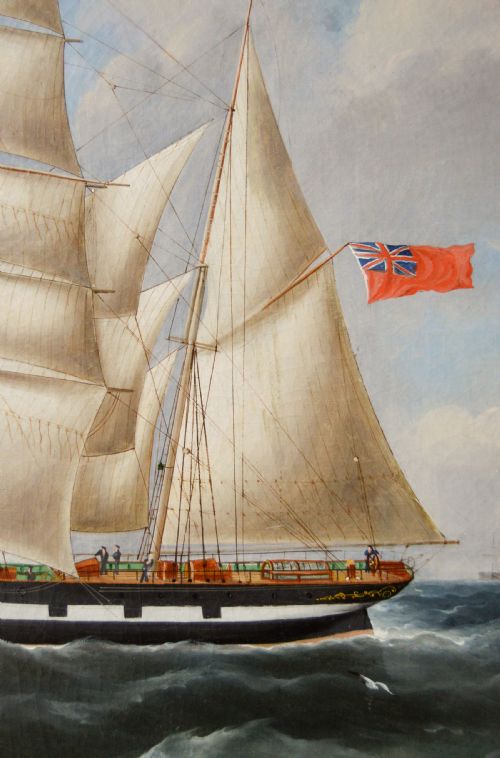 SEASCAPE OIL PAINTING OF A SHIP OFF THE SCOTTISH COAST BY RICHARD BALL SPENCER - ADDITIONAL PHOTO 7