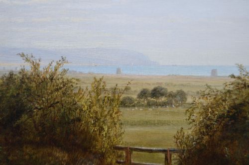LANDSCAPE OIL PAINTING OF SHEEP IN A SUSSEX LANE NEAR PEVENSEY BAY BY WILLIAM LUKER SNR - ADDITIONAL PHOTO 4