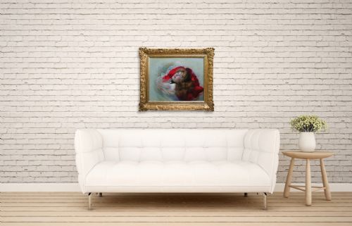 GENRE PORTRAIT OIL PAINTING OF A YOUNG WOMAN BY ANTONIO RIBAS Y OLIVER - ADDITIONAL PHOTO 7