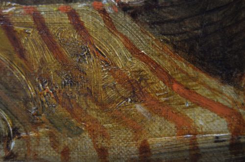 VENETIAN TOWNSCAPE OIL PAINTING OF THE DOGANA WITH SANTA MARIA DELLA SALUTE FROM THE MOLO BY JANE VIVIAN - ADDITIONAL PHOTO 8
