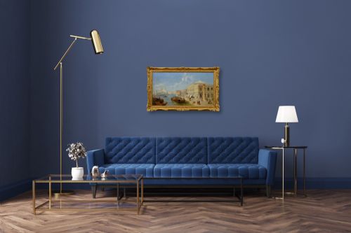 VENETIAN TOWNSCAPE OIL PAINTING OF THE DOGANA WITH SANTA MARIA DELLA SALUTE FROM THE MOLO BY JANE VIVIAN - ADDITIONAL PHOTO 10