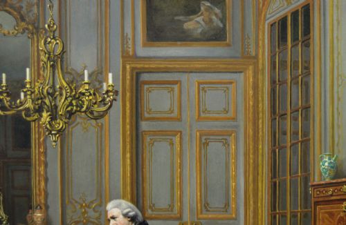 HISTORICAL GENRE OIL PAINTING OF TWO GENTLEMEN PLAYING A GAME OF CARDS BY MARCEL BRUNERY - ADDITIONAL PHOTO 4