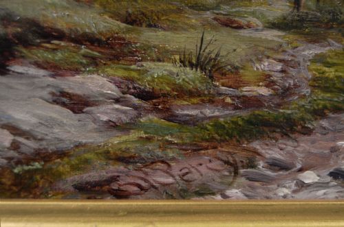 LANDSCAPE OIL PAINTING OF CATTLE AT GRIZEDALE PIKE IN THE LAKE DISTRICT BY SIDNEY RICHARD PERCY - ADDITIONAL PHOTO 6