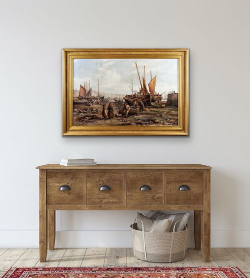 SEASCAPE OIL PAINTING OF PENZANCE HARBOUR BY WILLIAM EDWARD WEBB - ADDITIONAL PHOTO 9