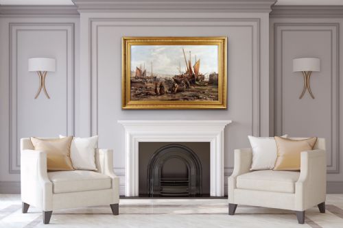 SEASCAPE OIL PAINTING OF PENZANCE HARBOUR BY WILLIAM EDWARD WEBB - ADDITIONAL PHOTO 7