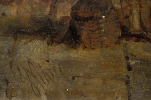 VENETIAN TOWNSCAPE OIL PAINTING OF THE DOGE'S PALACE FROM THE DOGANA BY JANE VIVIAN - ADDITIONAL PHOTO 6