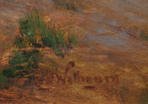 GENRE OIL PAINTING OF A WOMAN GEESE AT A POND BY ERNEST WALBOURN - ADDITIONAL PHOTO 6