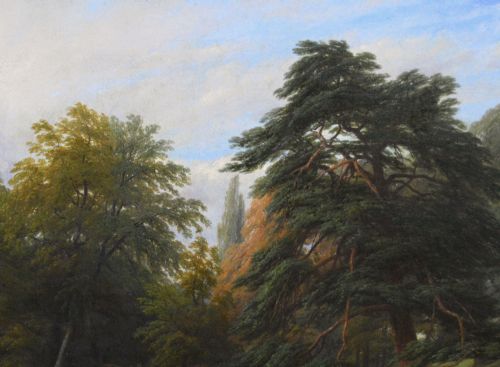 LANDSCAPE OIL PAINTING OF CATTLE NEXT TO THE RIVER LEAM BY THOMAS BAKER OF LEAMINGTON - ADDITIONAL PHOTO 4