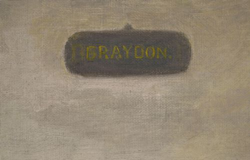 fig 4. An oil painting depicting a bay hunter standing in profile inside a straw-covered stable, set within an ornate carved gilt frame.