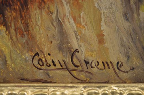 SPORTING DOG OIL PAINTING OF A SETTER IN A LANDSCAPE BY COLIN GRAEME ROE - ADDITIONAL PHOTO 5