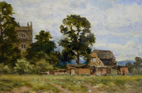 LANDSCAPE OIL PAINTING OF THE RIVER SEVERN BELOW WORCESTER BY BENJAMIN WILLIAMS LEADER RA - ADDITIONAL PHOTO 3