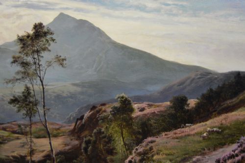 WELSH MOUNTAIN LANDSCAPE OIL PAINTING OF MOEL SIABOD BY SIDNEY RICHARD PERCY - ADDITIONAL PHOTO 2