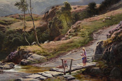 WELSH MOUNTAIN LANDSCAPE OIL PAINTING OF MOEL SIABOD BY SIDNEY RICHARD PERCY - ADDITIONAL PHOTO 3