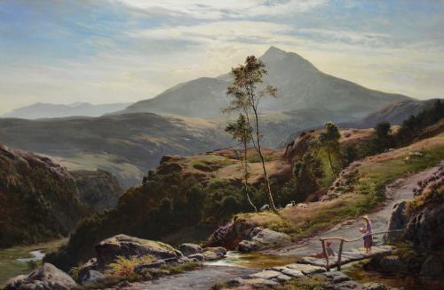 WELSH MOUNTAIN LANDSCAPE OIL PAINTING OF MOEL SIABOD BY SIDNEY RICHARD PERCY - ADDITIONAL PHOTO 1