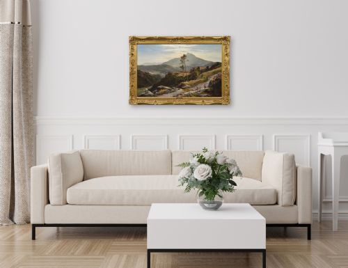 WELSH MOUNTAIN LANDSCAPE OIL PAINTING OF MOEL SIABOD BY SIDNEY RICHARD PERCY - ADDITIONAL PHOTO 7