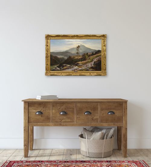WELSH MOUNTAIN LANDSCAPE OIL PAINTING OF MOEL SIABOD BY SIDNEY RICHARD PERCY - ADDITIONAL PHOTO 8