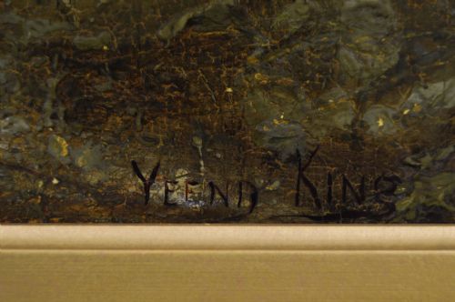 GENRE OIL PAINTING OF A WOMAN NEXT TO A STREAM BY HENRY JOHN YEEND KING - ADDITIONAL PHOTO 5