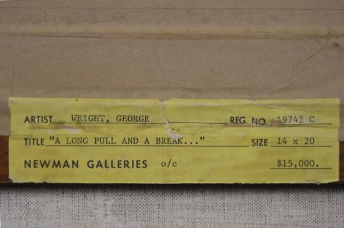 COACHING SCENE OIL PAINTING OF A STAGE COACH HOUNDS BY GEORGE WRIGHT - ADDITIONAL PHOTO 8