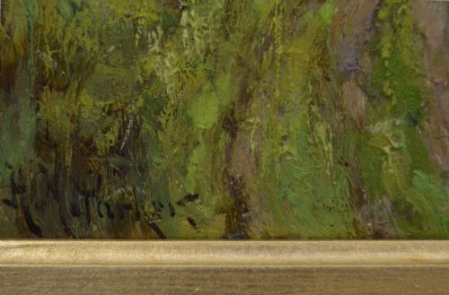 RIVER LANDSCAPE OIL PAINTING OF FIGURES AT THE THAMES BY HENRY H PARKER - ADDITIONAL PHOTO 4