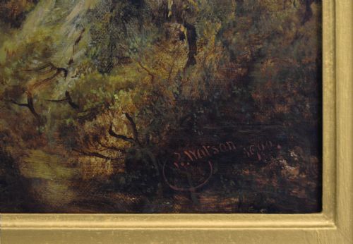 LANDSCAPE OIL PAINTING OF HIGHLAND SHEEP RESTING BY ROBERT WATSON - ADDITIONAL PHOTO 4