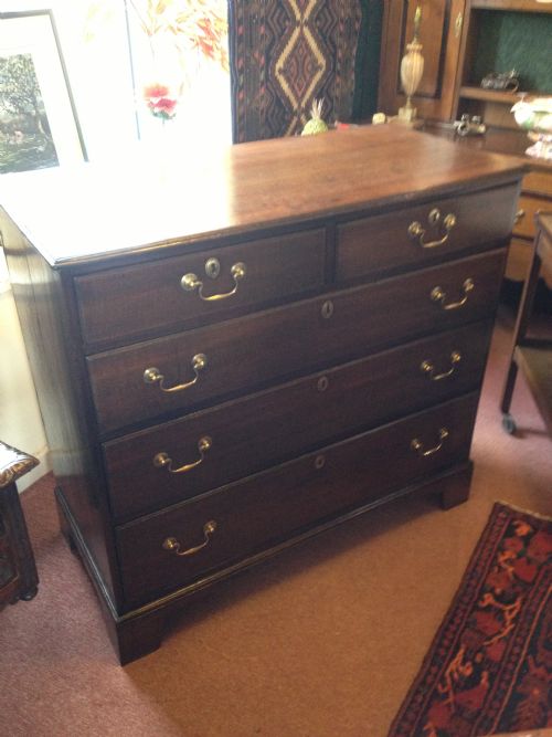 Antique Georgian Oak Four Height Chest of Drawers