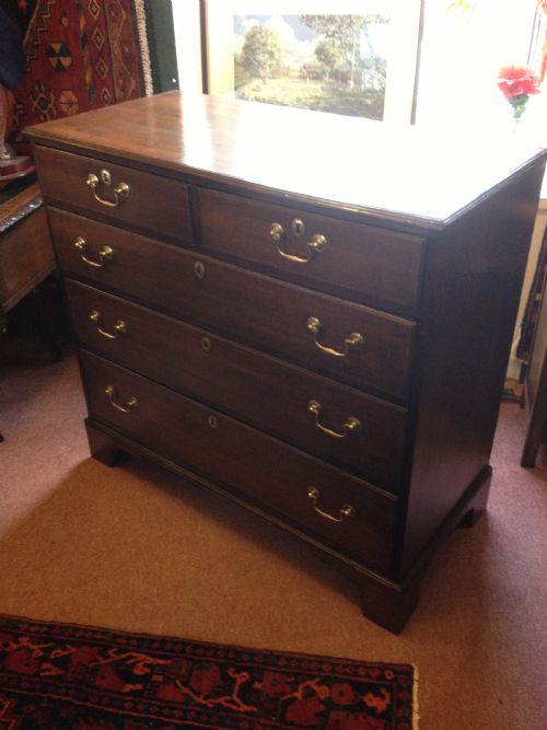 fig 1. Antique Georgian Oak four height chest of drawers