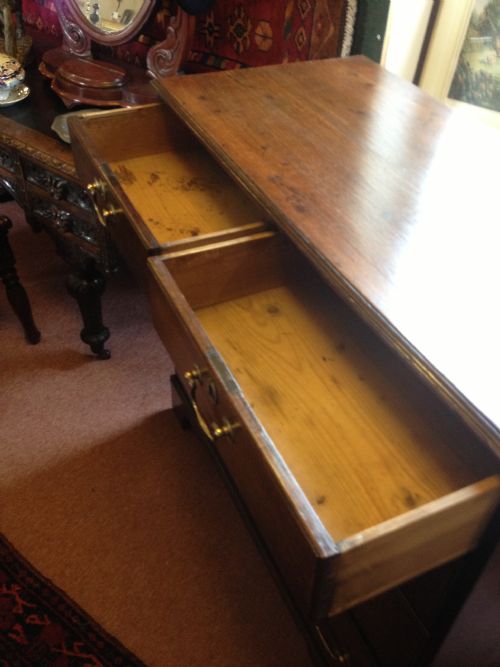fig 2. Antique Georgian Oak four height chest of drawers
