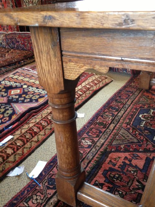 fig 1. Antique plank topped refectory table Late Victorian